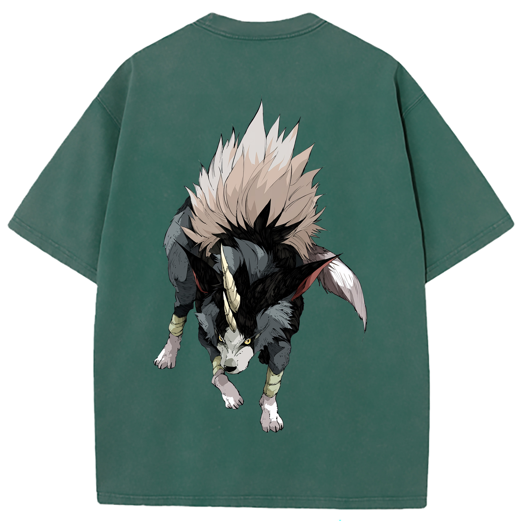 （画像用） 転スラ Regarding Reincarnated to Slime 綿100% ヴィンテージ風 半袖Tシャツ（背面プリント）